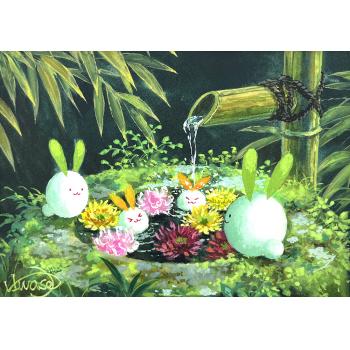 水浴びちょこん